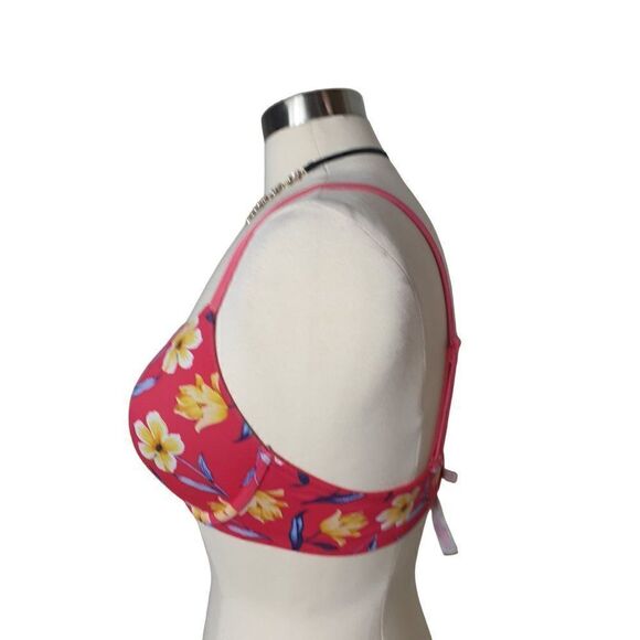 Victoria's Secret PINK 36D Bra Wear Everywhere T-Shirt Pink Floral Bra 36D - Picture 2 of 8